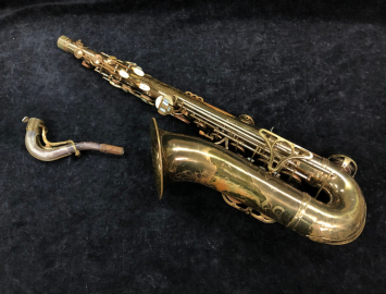 Photo Vintage Original Lacquer King Super 20 Tenor Early Pearl Side Key, Serial #281065